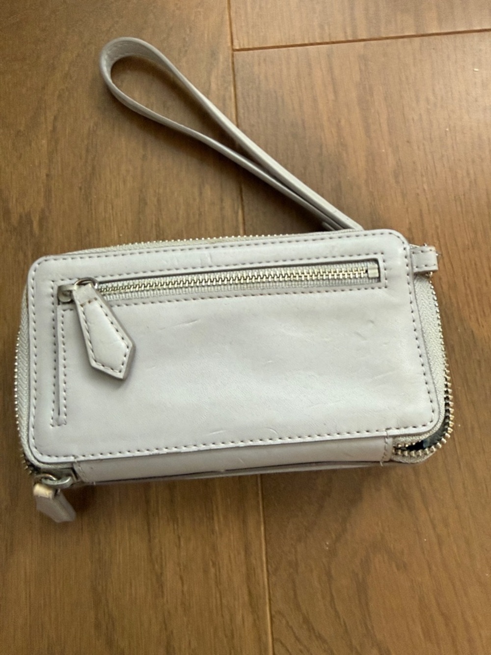 Vera Bradley Pale Gray Wristlet Clutch with Strap - Picture 3 of 5